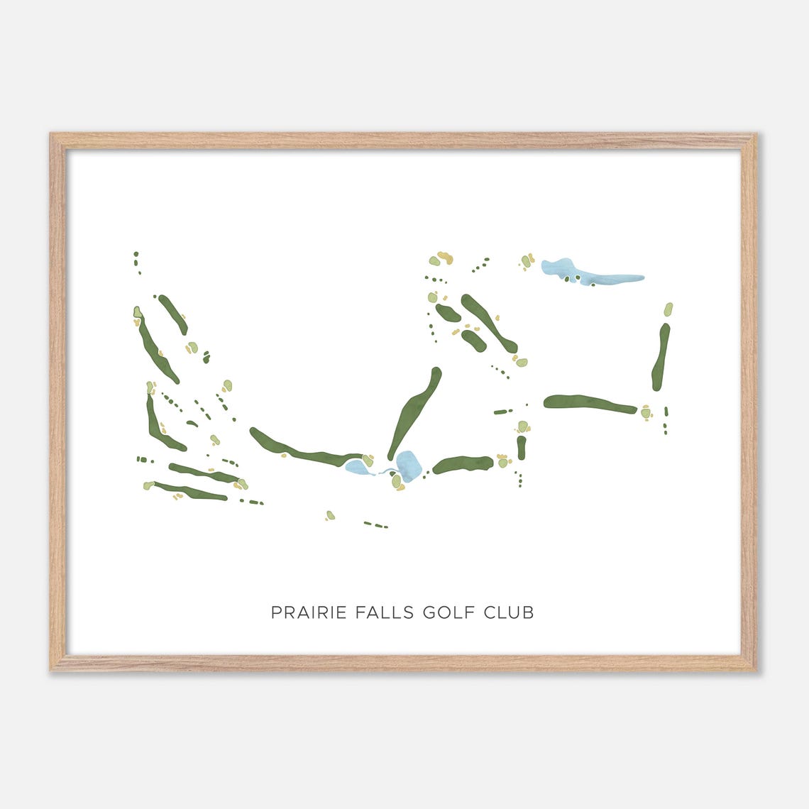 Prairie Falls Golf Club Idaho Minimalist Golf Course Map Poster