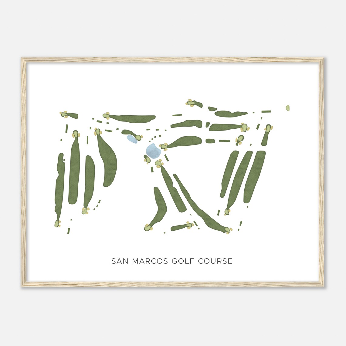 San Marcos Golf Course Arizona Modern Watercolor Map Golfer Gift Golf Wall Art Golf Poster Print Course Layout - Image 2
