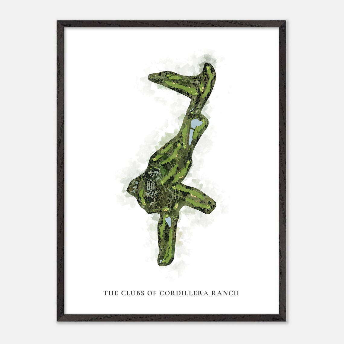 The Clubs of Cordillera Ranch Classic Watercolor Course Map Poster - Image 3