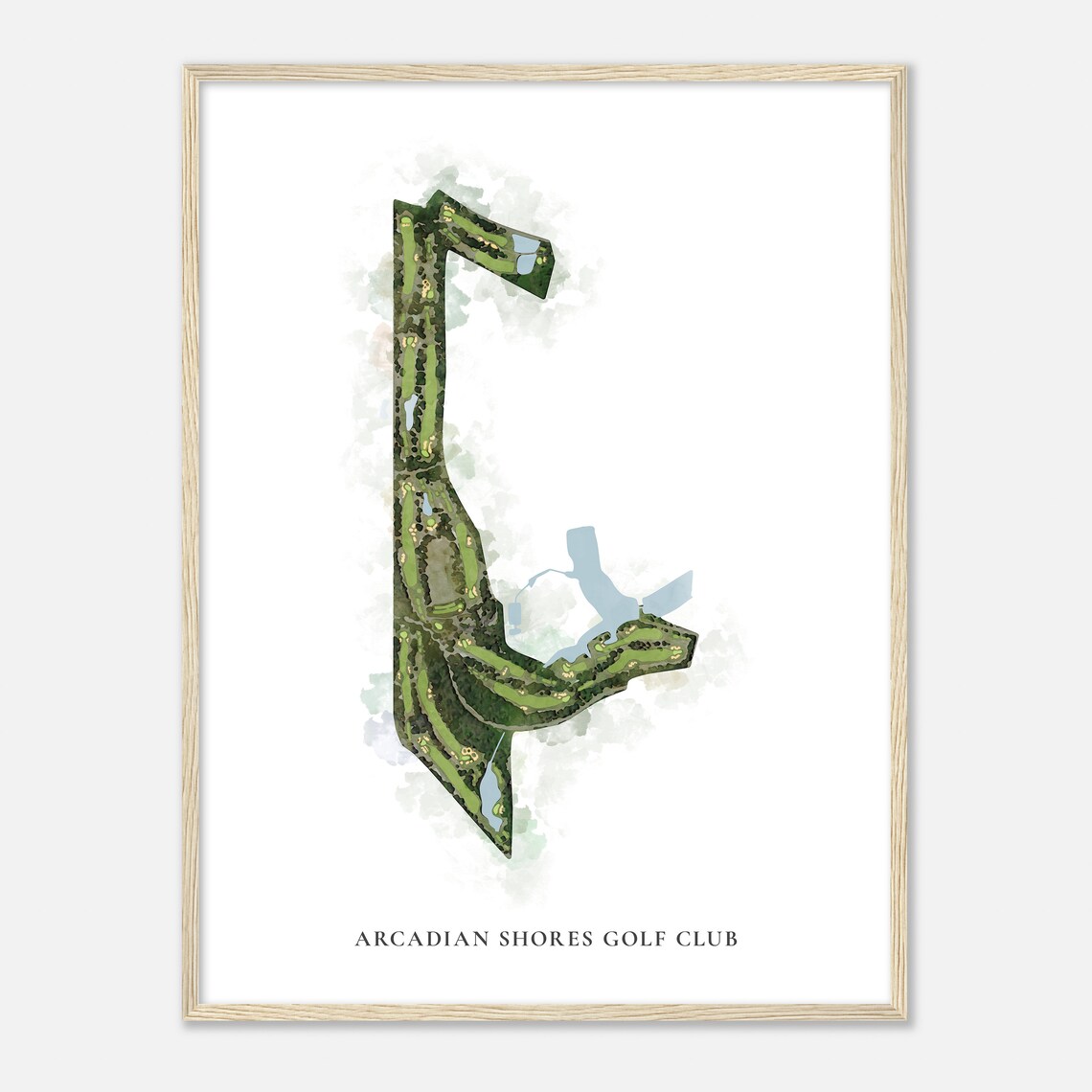 Arcadian Shores Golf Club South Carolina Watercolor Map