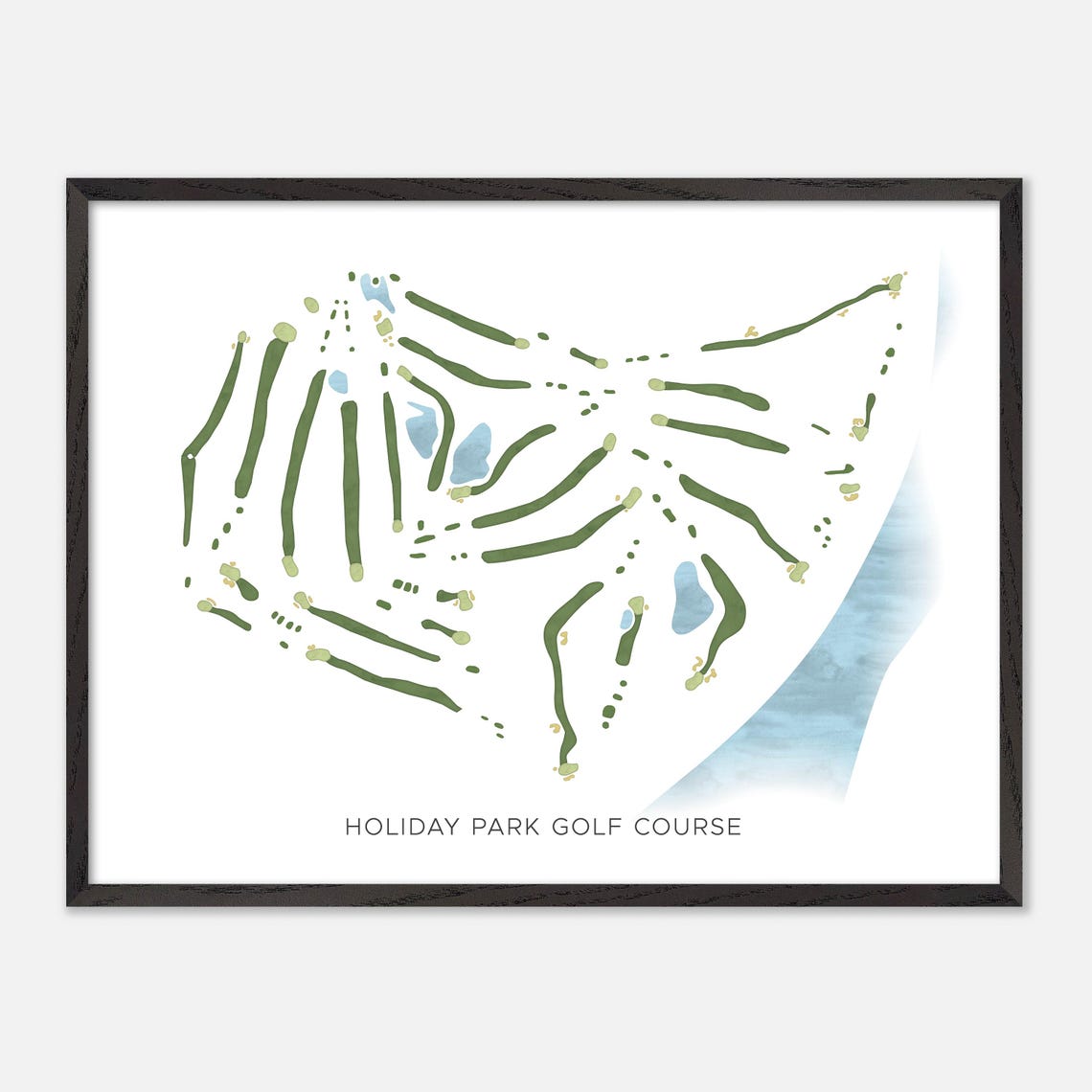 Holiday Park Golf Course Saskatchewan Modern Minimalist Map Poster - Image 4