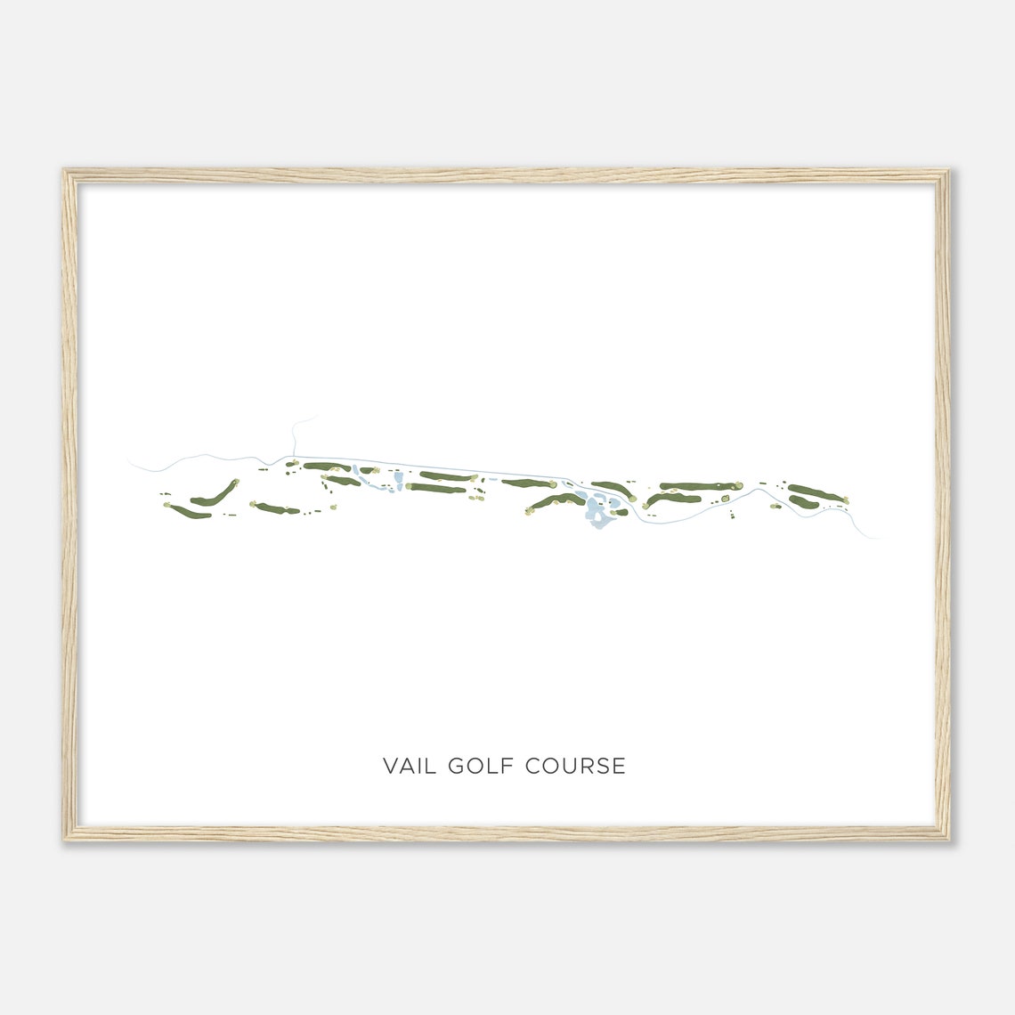 Vail Golf Course Colorado Minimalist Watercolor Course Map Poster - Image 2