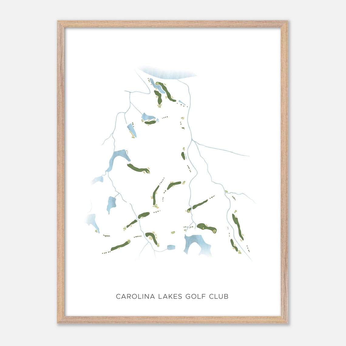Carolina Lakes Golf Club Minimalist Map Art Golfer Gift Poster - Image 6