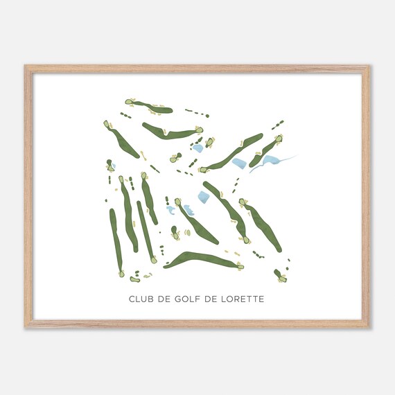 Club De Golf De Lorette Canada Modern Watercolor Course Map Poster