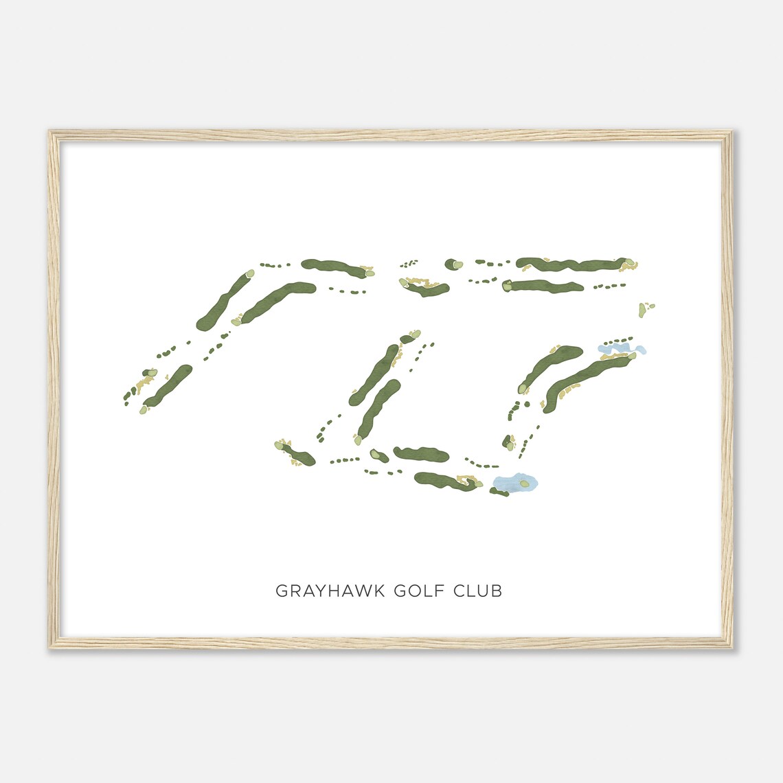 Grayhawk Golf Club Arizona Modern Watercolor Map Golfer Gift Golf Wall Art Golf Poster Print Course Layout
