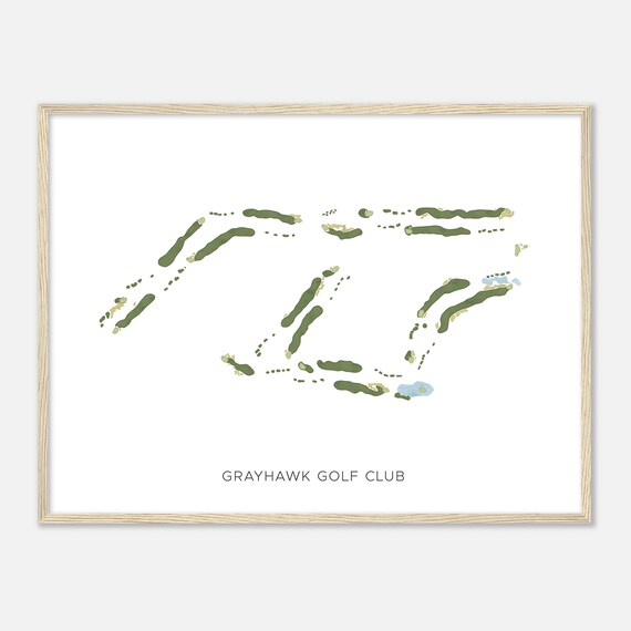 Grayhawk Golf Club Arizona Modern Watercolor Map Golfer Gift Golf Wall Art Golf Poster Print Course Layout