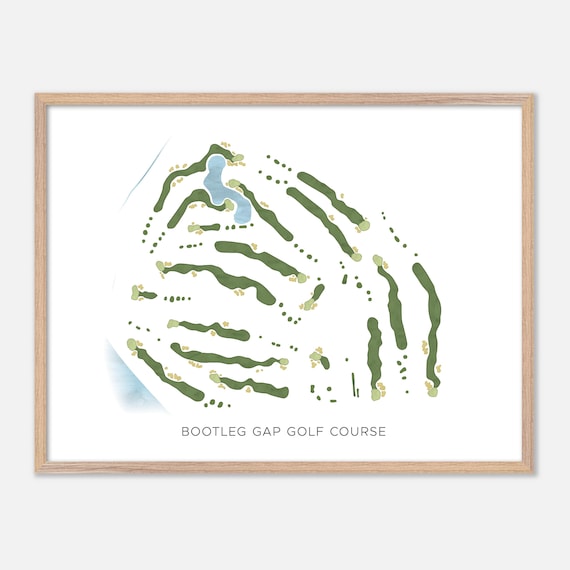 Bootleg Gap Golf Course Kimberley Canada Modern Watercolor Map Poster
