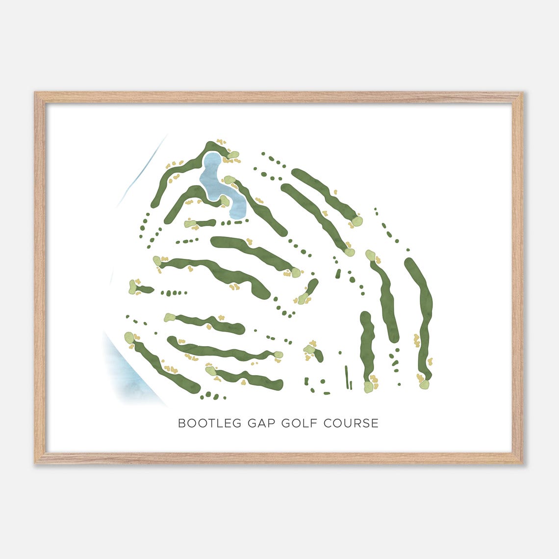 Bootleg Gap Golf Course Kimberley Canada Modern Watercolor Map Poster