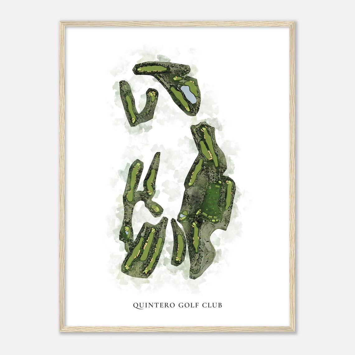 Quintero Golf Club Arizona Classic Watercolor Map Golfer Gift Golf Wall Art Golf Poster Print Course Layout