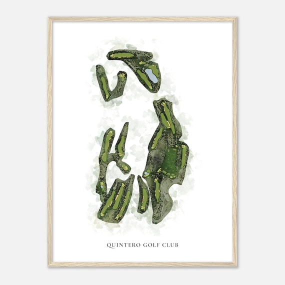 Quintero Golf Club Arizona Classic Watercolor Map Golfer Gift Golf Wall Art Golf Poster Print Course Layout