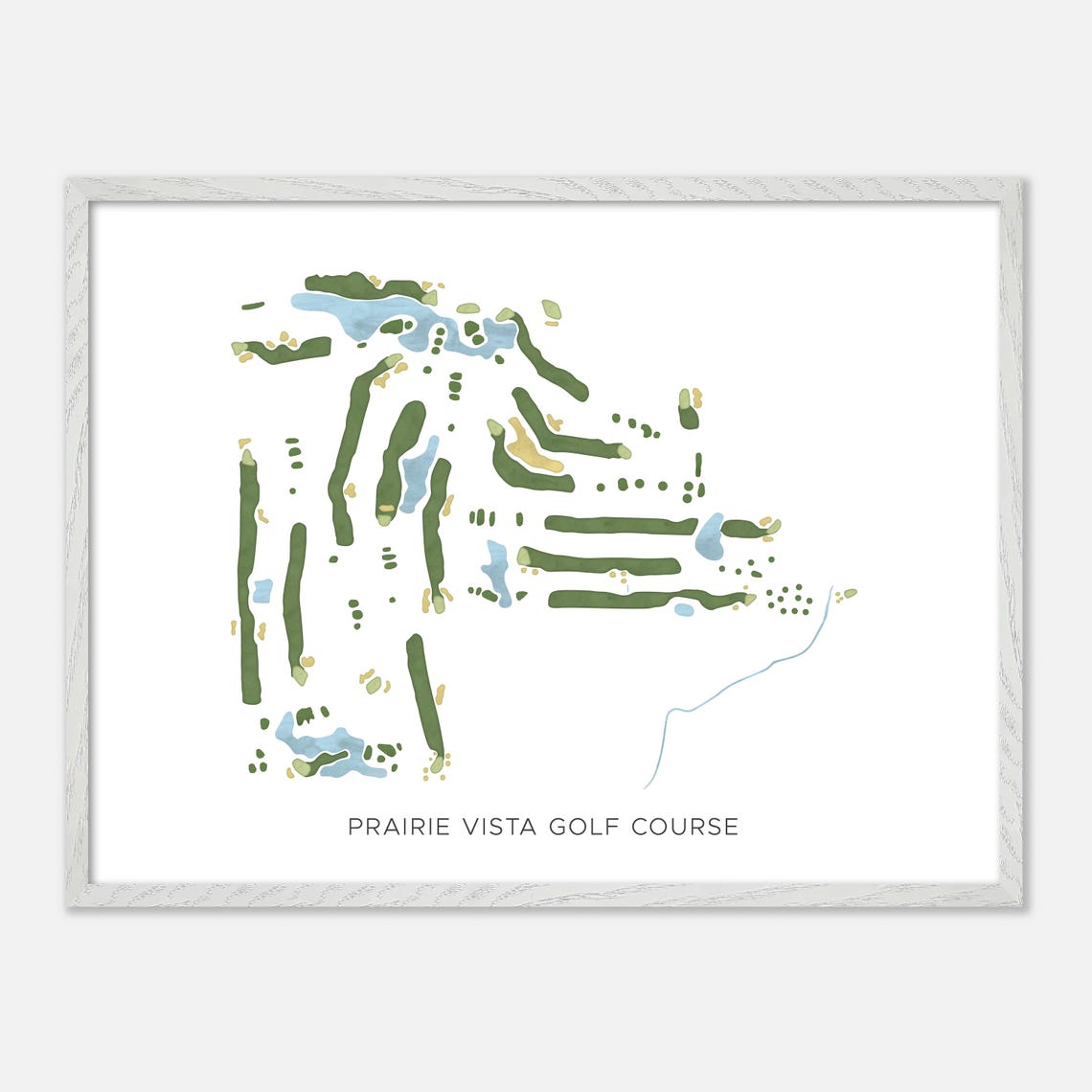 Prairie Vista Golf Course Illinois Minimalist Course Map Wall Art - Image 4