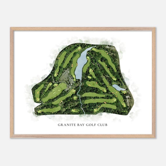 Granite Bay Golf Club In Granite Bay California Classic Watercolor Map Golfer Gift Golf Wall Art Golf Poster Print Course Layout