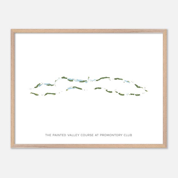 The Painted Valley Course At Promontory Club In Peoa Utah Modern Watercolor Map Golfer Gift Golf Wall Art Golf Poster Print