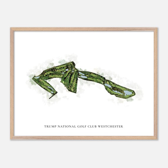 Trump National Golf Club Westchester Classic Watercolor Map Poster