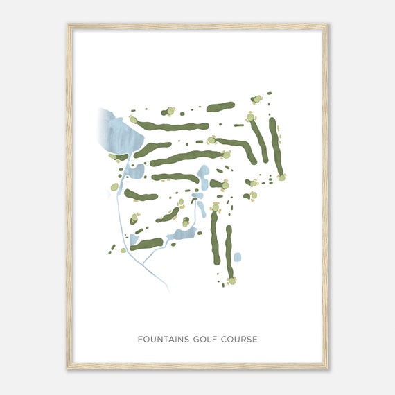 Fountains Golf Course Michigan Modern Watercolor Poster Print