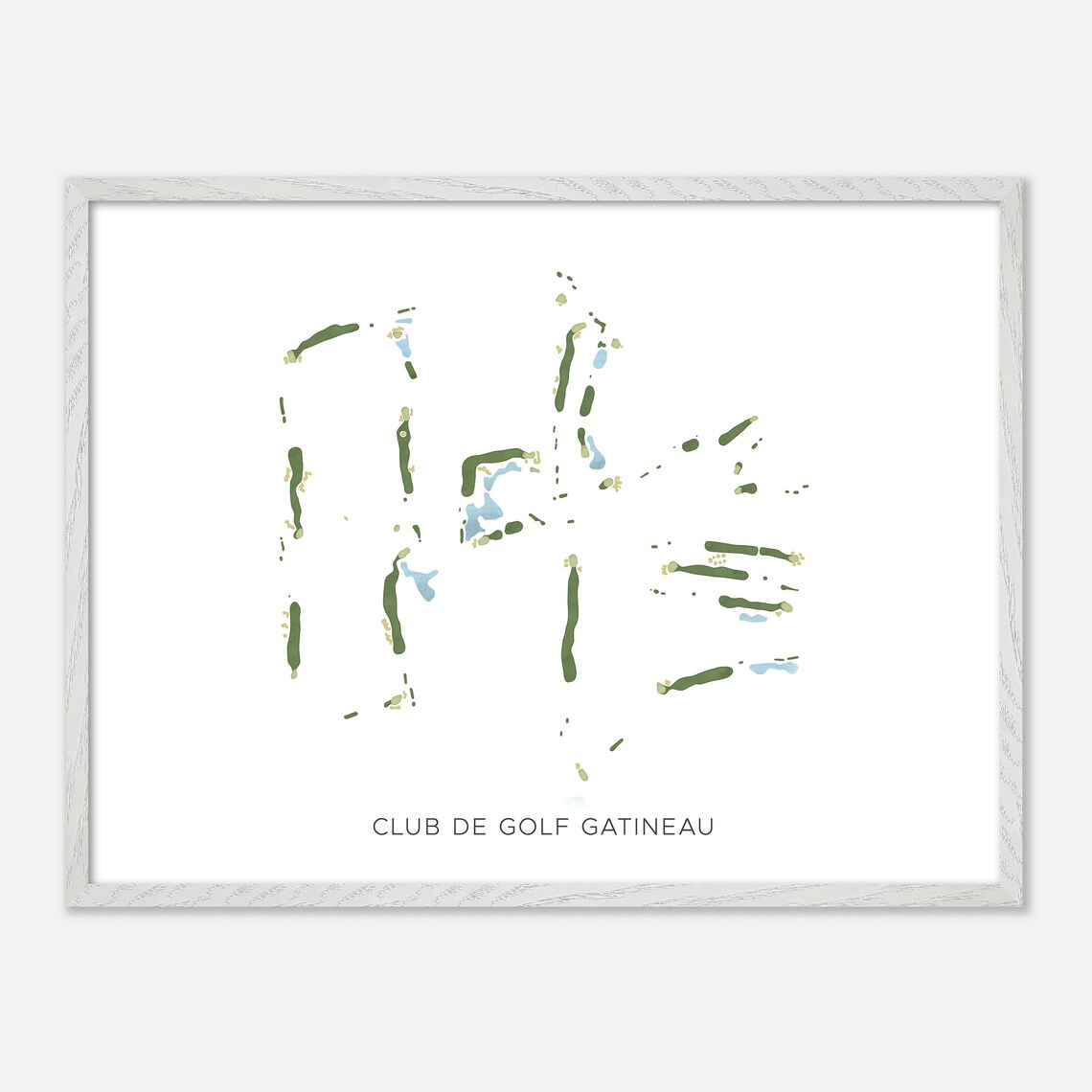 Club de Golf Gatineau Quebec Minimalist Watercolor Map Poster - Image 3