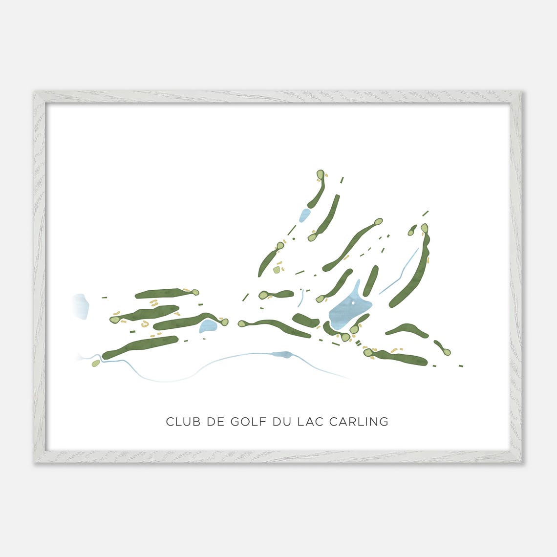 Club de Golf du Lac Carling Canada Modern Watercolor Map Poster - Image 3
