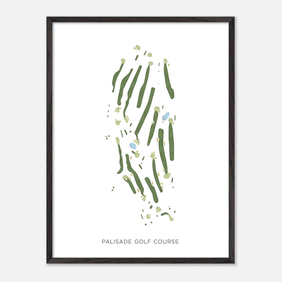 Palisade Golf Course Utah Modern Minimalist Course Map Poster - Image 3