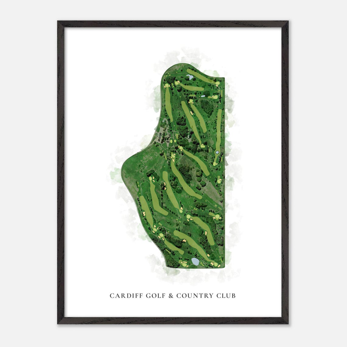 Cardiff Golf & Country Club Canada Classic Watercolor Golf Map Poster - Image 2