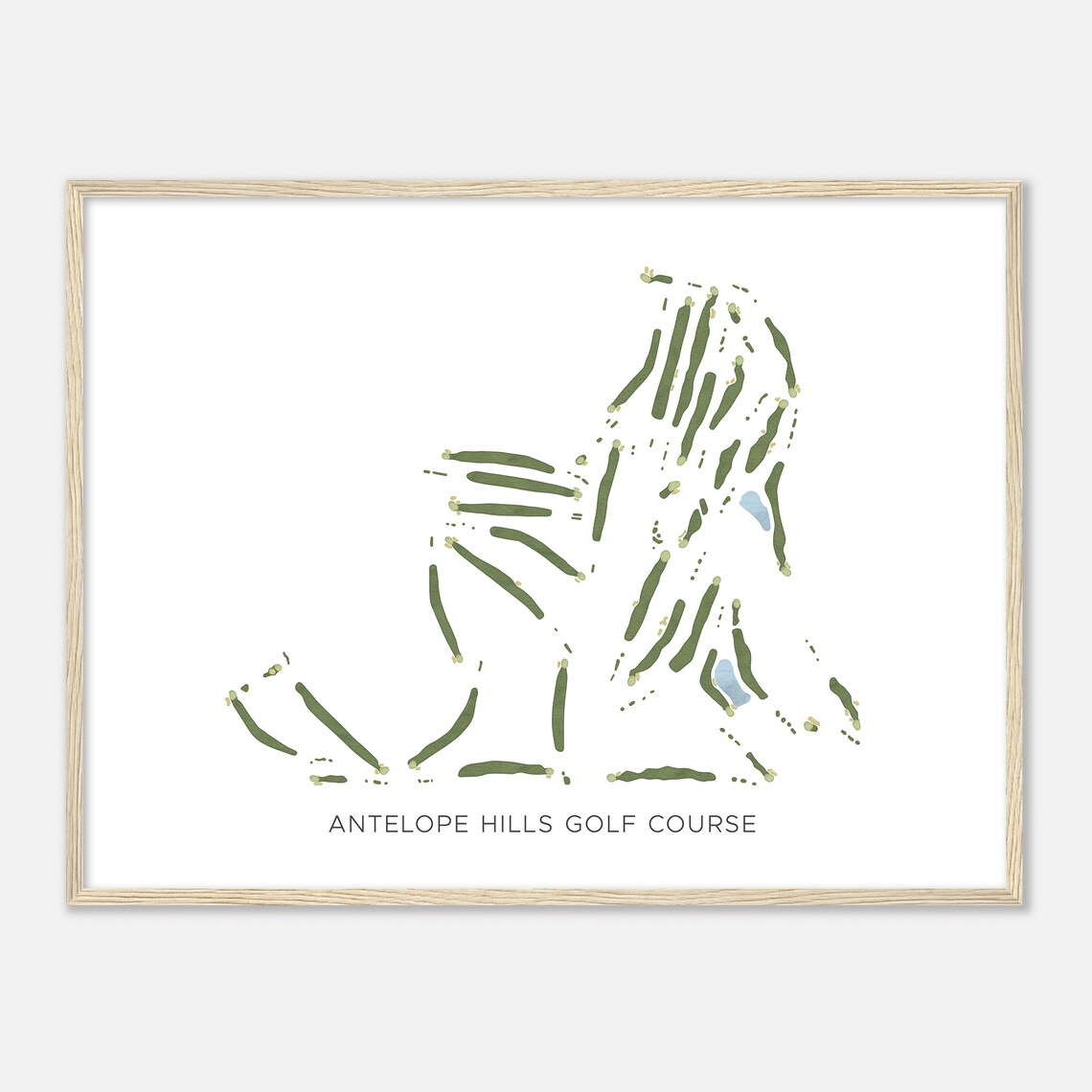 Antelope Hills Golf Course Arizona Modern Watercolor Map Golfer Gift Golf Wall Art Golf Poster Print Course Layout - Image 2