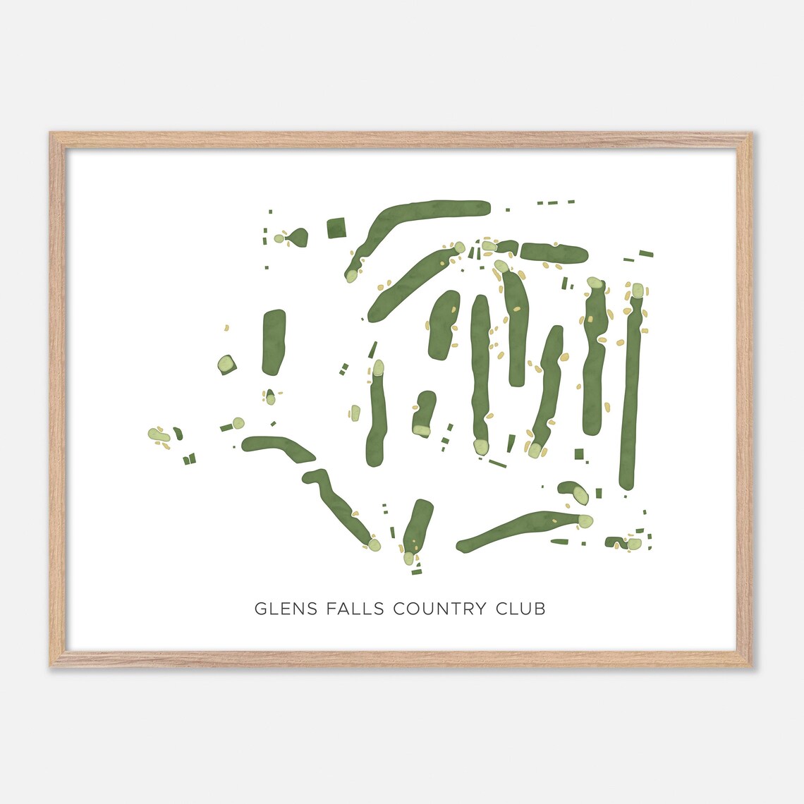 Glens Falls Country Club Modern Minimalist Watercolor Map Gift Poster
