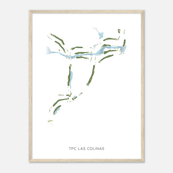 Tpc Las Colinas Texas Modern Watercolor Map Golfer Gift Golf Wall Art Golf Poster Print Course Layout