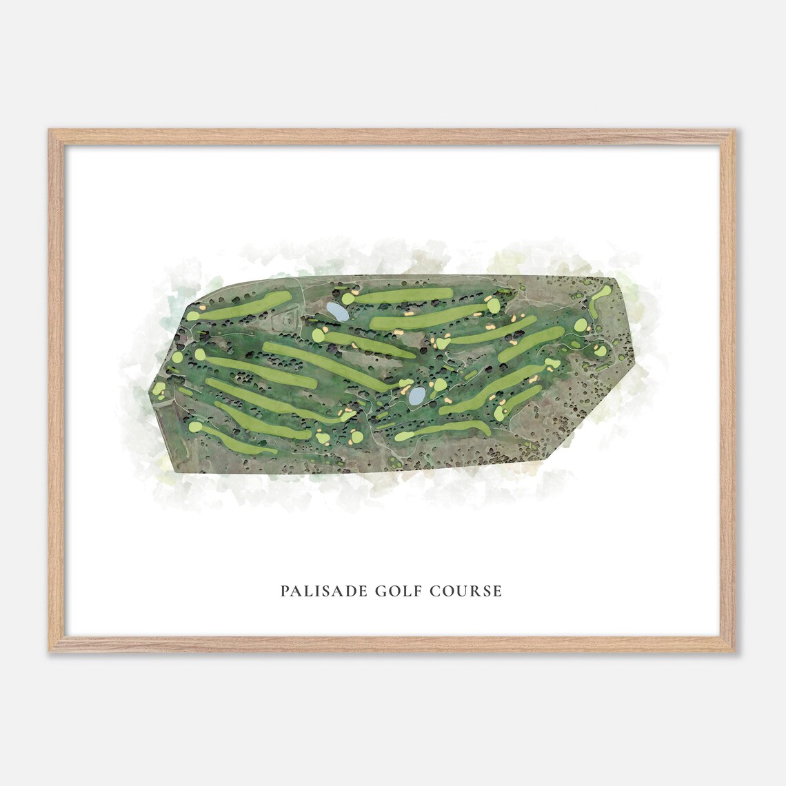 Palisade Golf Course Sterling Utah Classic Watercolor Course Map Poster