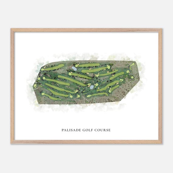 Palisade Golf Course In Sterling Utah Classic Watercolor Map Golfer Gift Golf Wall Art Golf Poster Print Course Layout