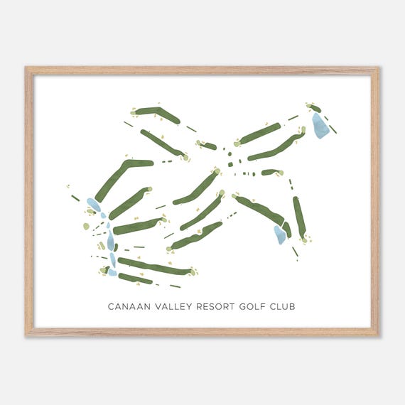 Canaan Valley Resort Golf Club In Davis West Virginia Modern Watercolor Map Golfer Gift Golf Wall Art Golf Poster Print