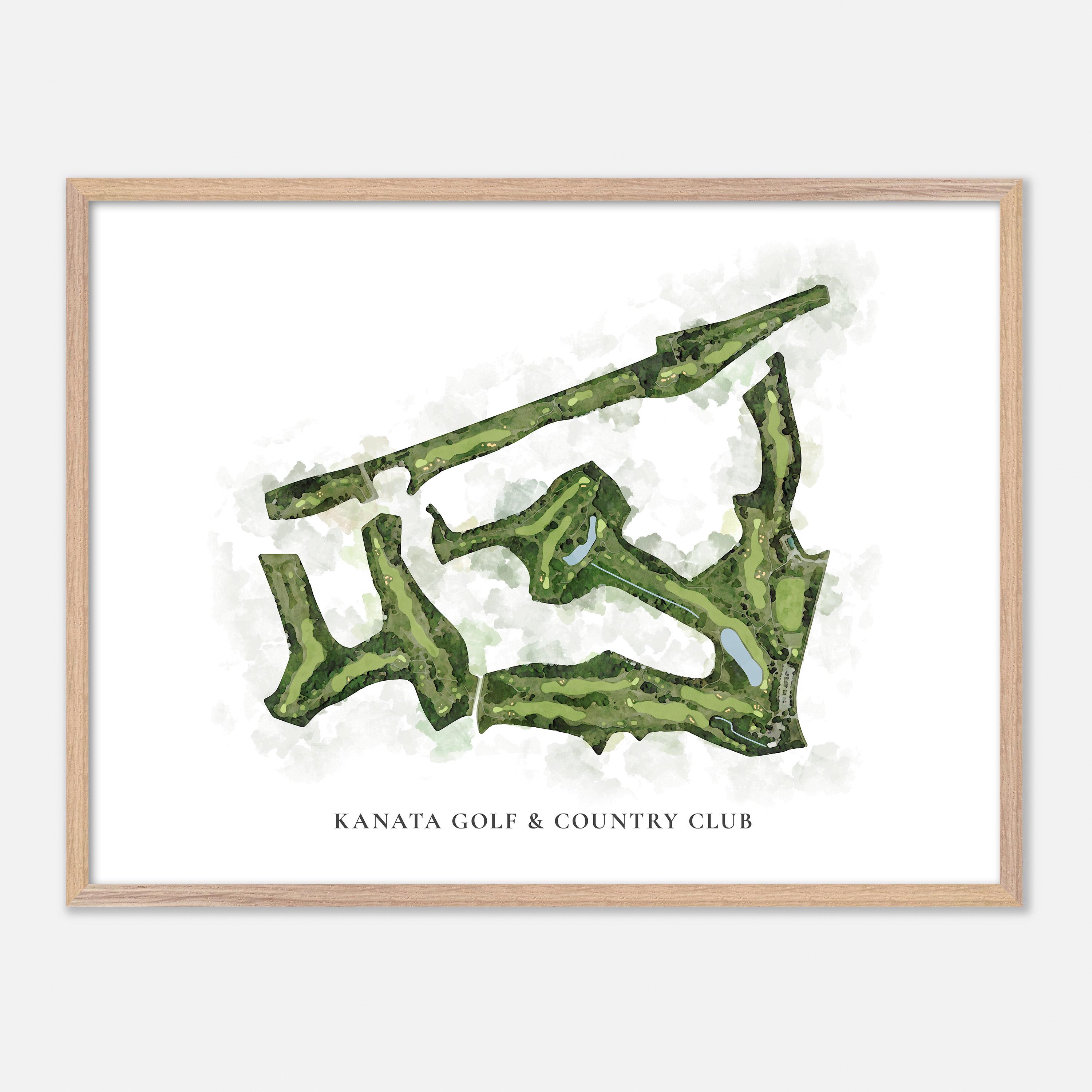 Kanata Golf & Country Club Canada Classic Watercolor Map Poster