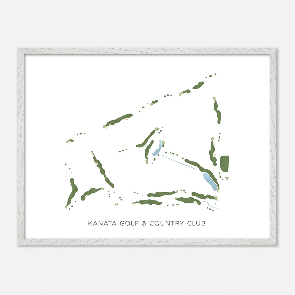 Kanata Golf and Country Club Ontario Minimalist Watercolor Poster - Image 3
