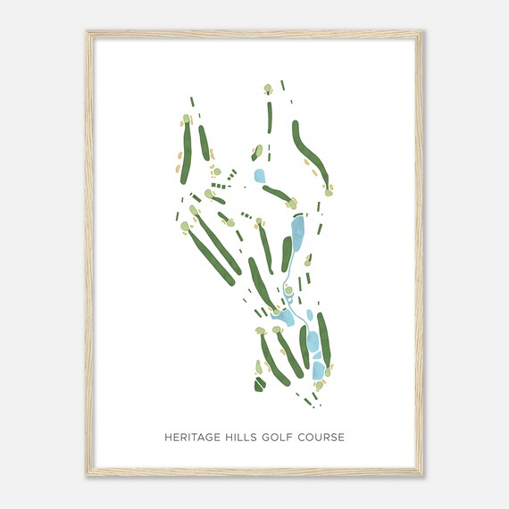 Heritage Hills Golf Course Pennsylvania Modern Watercolor Map Golfer Gift Golf Wall Art Golf Poster Print Course Layout
