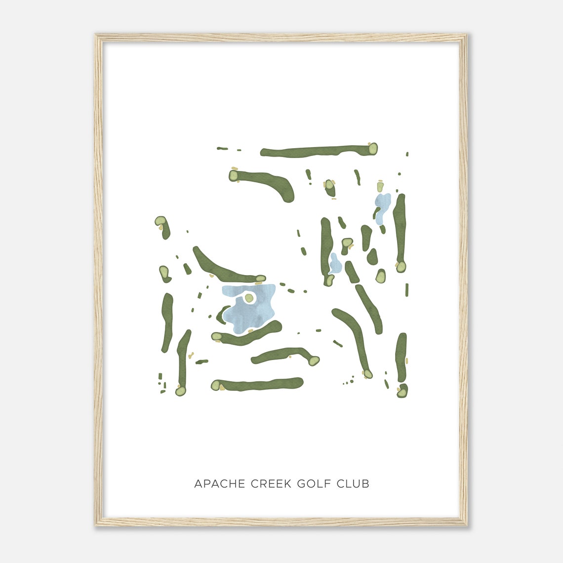 Apache Creek Golf Club Arizona Modern Minimalist Course Map Art Poster - Image 2