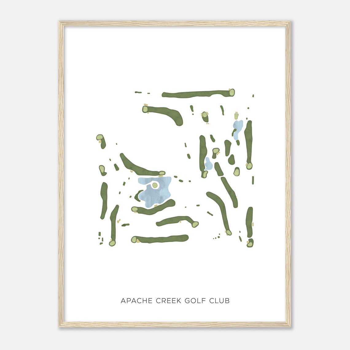 Apache Creek Golf Club Arizona Modern Watercolor Map Golfer Gift Golf Wall Art Golf Poster Print Course Layout - Image 2