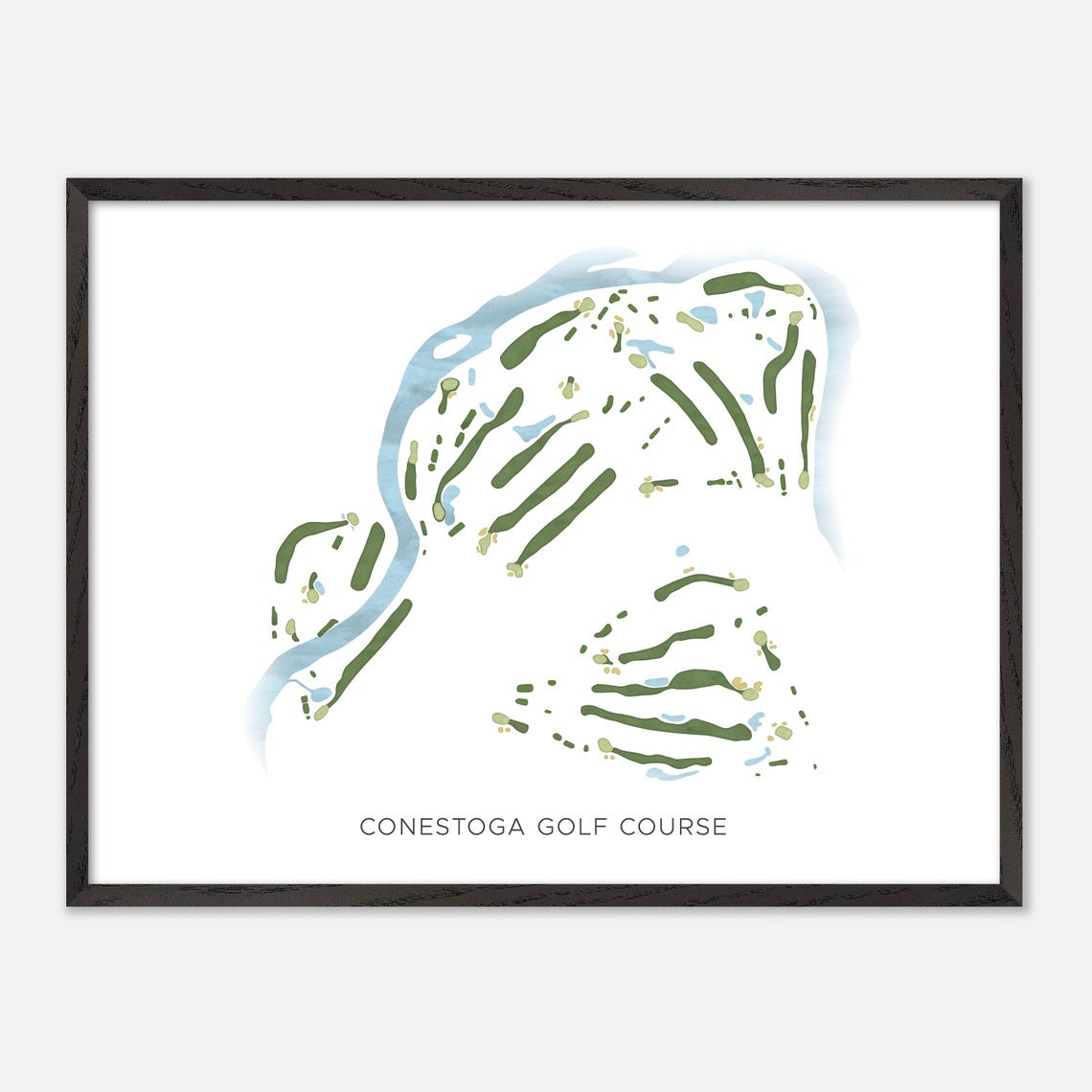 Conestoga Golf Course Canada Modern Watercolor Golf Map Poster - Image 4