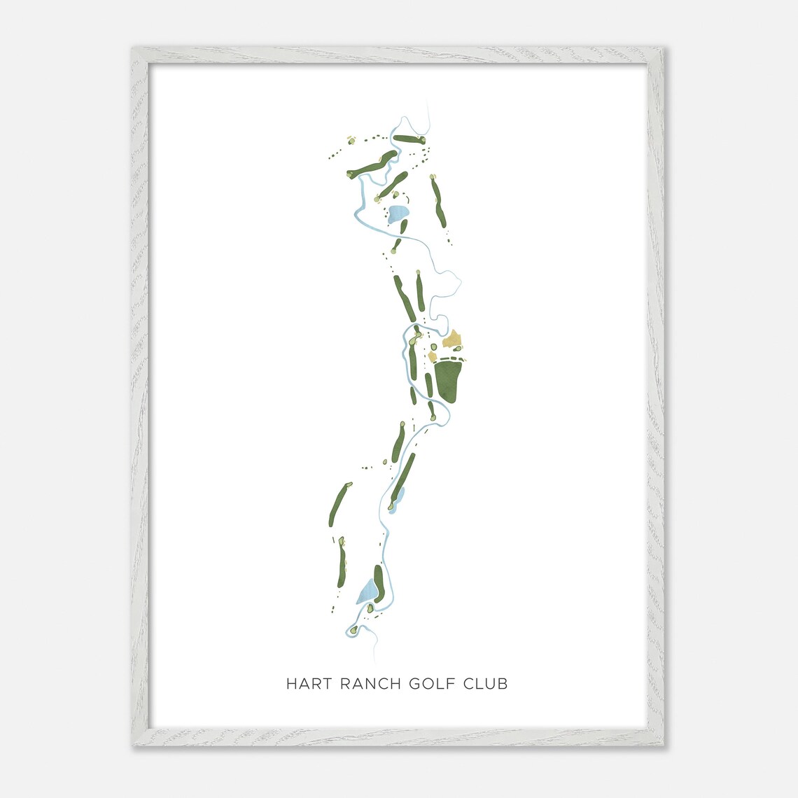 Hart Ranch Golf Club Rapid City South Dakota Modern Watercolor Map Poster - Image 2