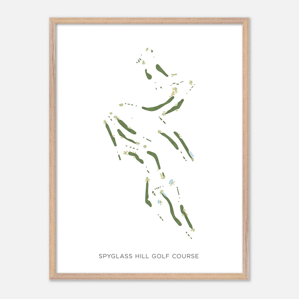 Spyglass Hill Golf Course Modern Minimalist Watercolor Map Poster - Image 6