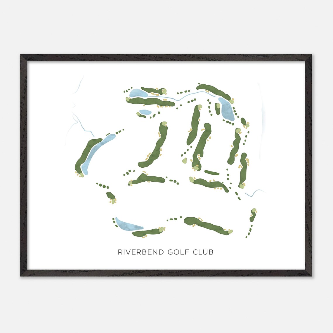 Riverbend Golf Club Canada Modern Minimalist Watercolor Poster - Image 4