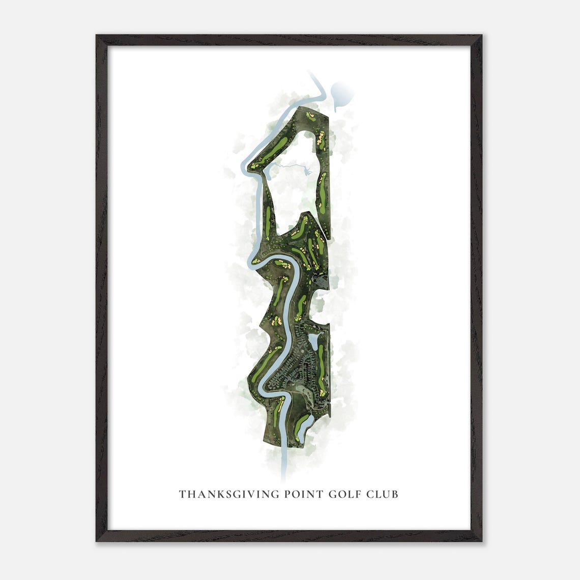 Thanksgiving Point Golf Club Watercolor Course Map Art Poster - Image 3