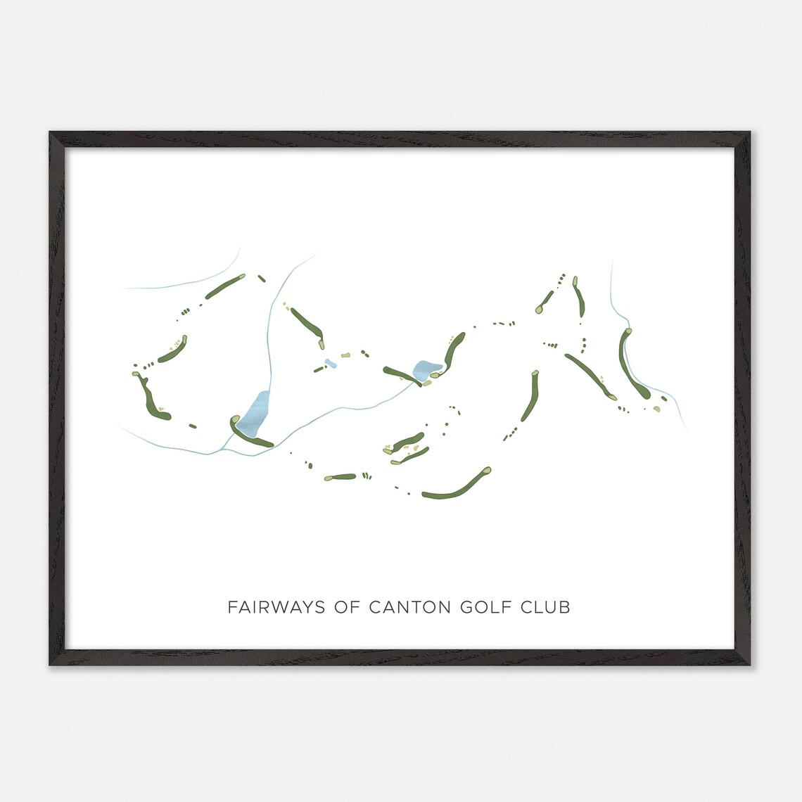 Fairways of Canton Golf Club Canton Georgia Modern Watercolor Golf Map Poster - Image 5