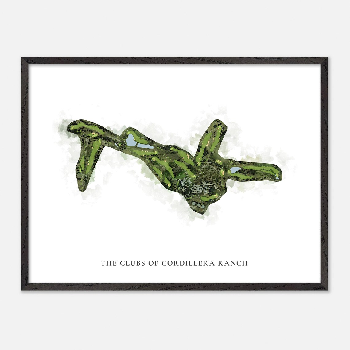 The Clubs of Cordillera Ranch Classic Watercolor Course Map Poster - Image 5