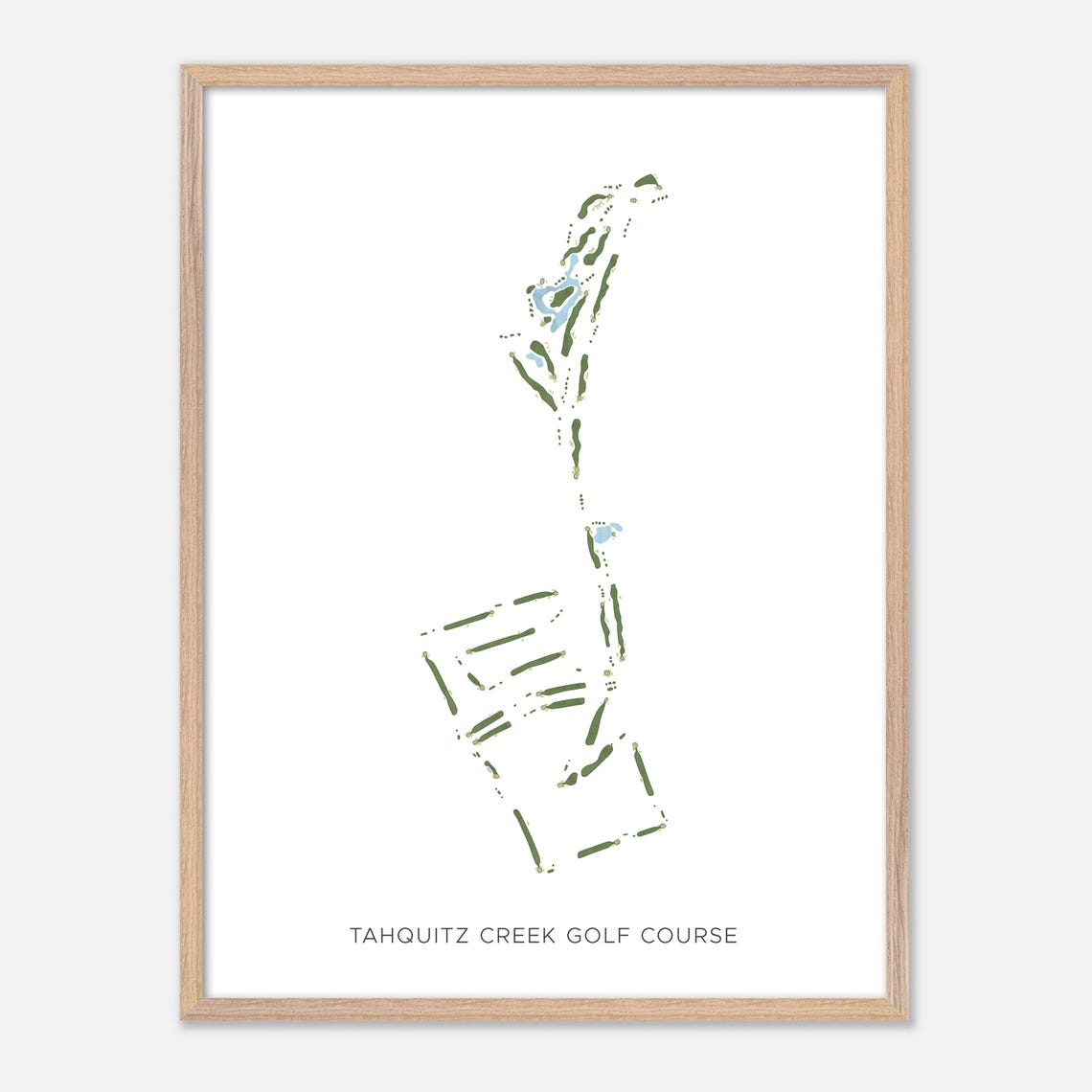 Tahquitz Creek Golf Course Palm Springs CA Modern Golf Map Poster - Image 2