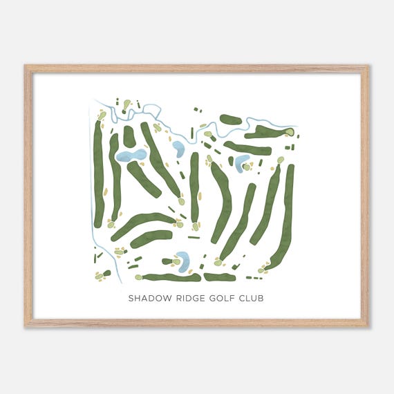 Shadow Ridge Golf Club In Kelowna Canada Modern Watercolor Map Golfer Gift Golf Wall Art Golf Poster Print Course Layout