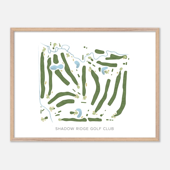 Shadow Ridge Golf Club Kelowna Canada Minimalist Golf Map Poster