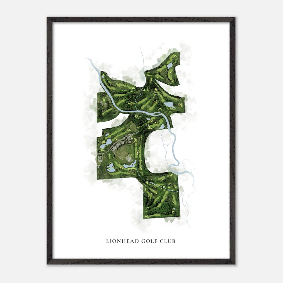 Lionhead Golf Club Canada Classic Watercolor Golf Map Poster - Image 2