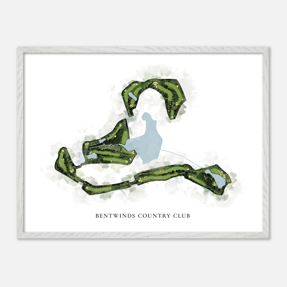 Bentwinds Country Club Golf Course Watercolor Map Art Poster - Image 4