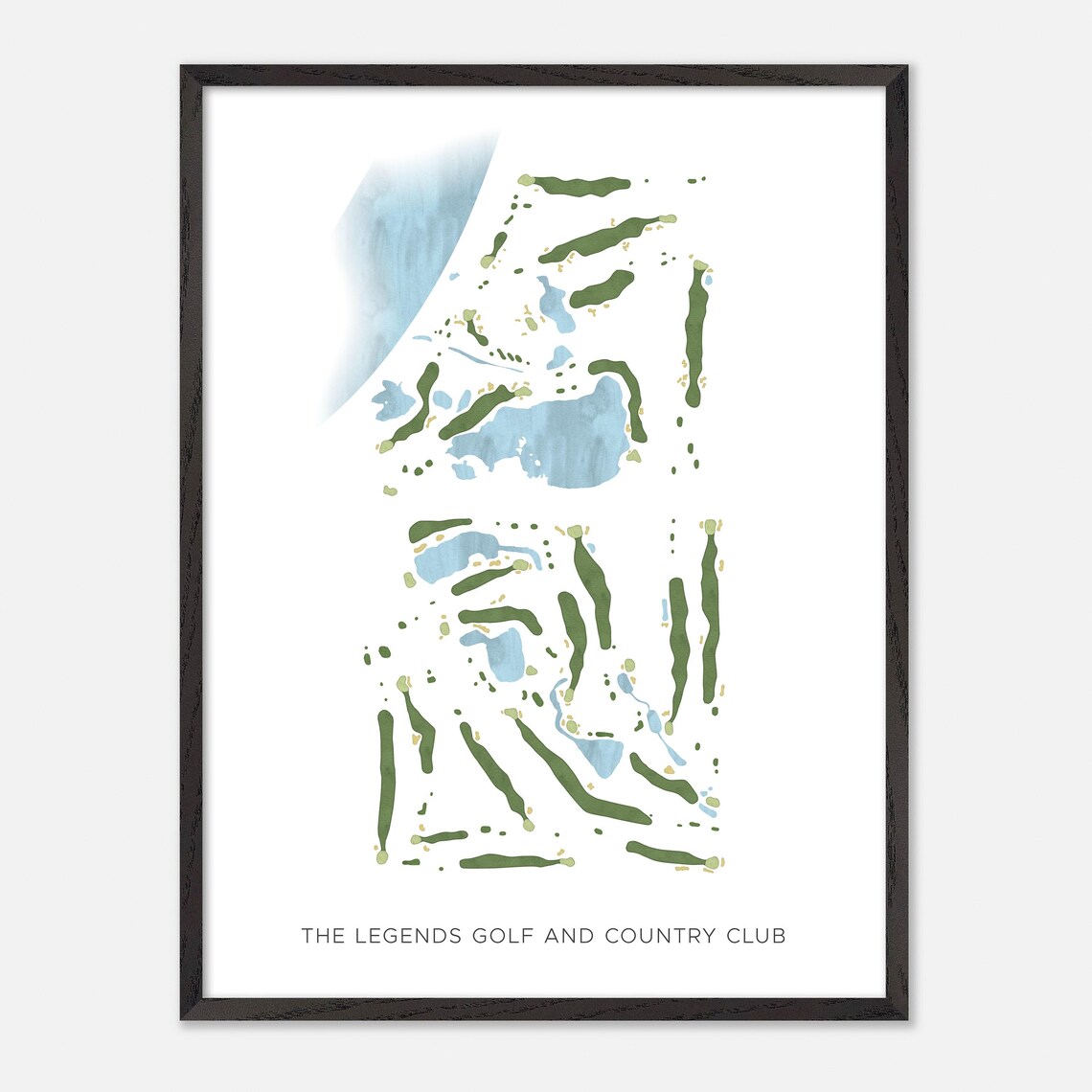 The Legends Golf and Country Club Sherwood Park Canada Modern Watercolor Course Map Poster - Image 2