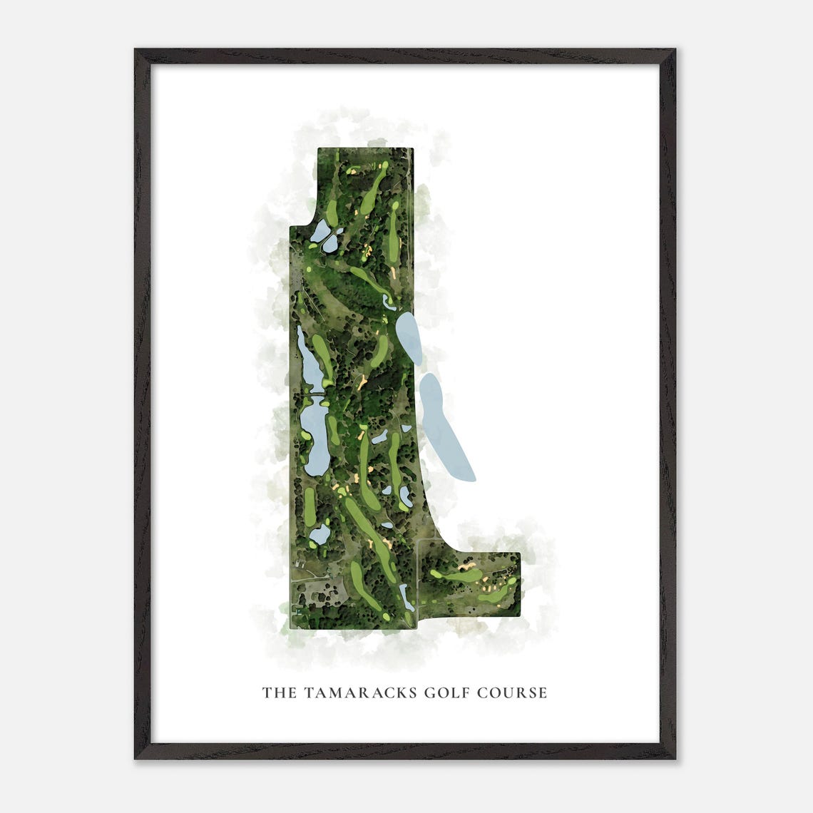 The Tamaracks Golf Course Michigan Classic Watercolor Map Poster - Image 3