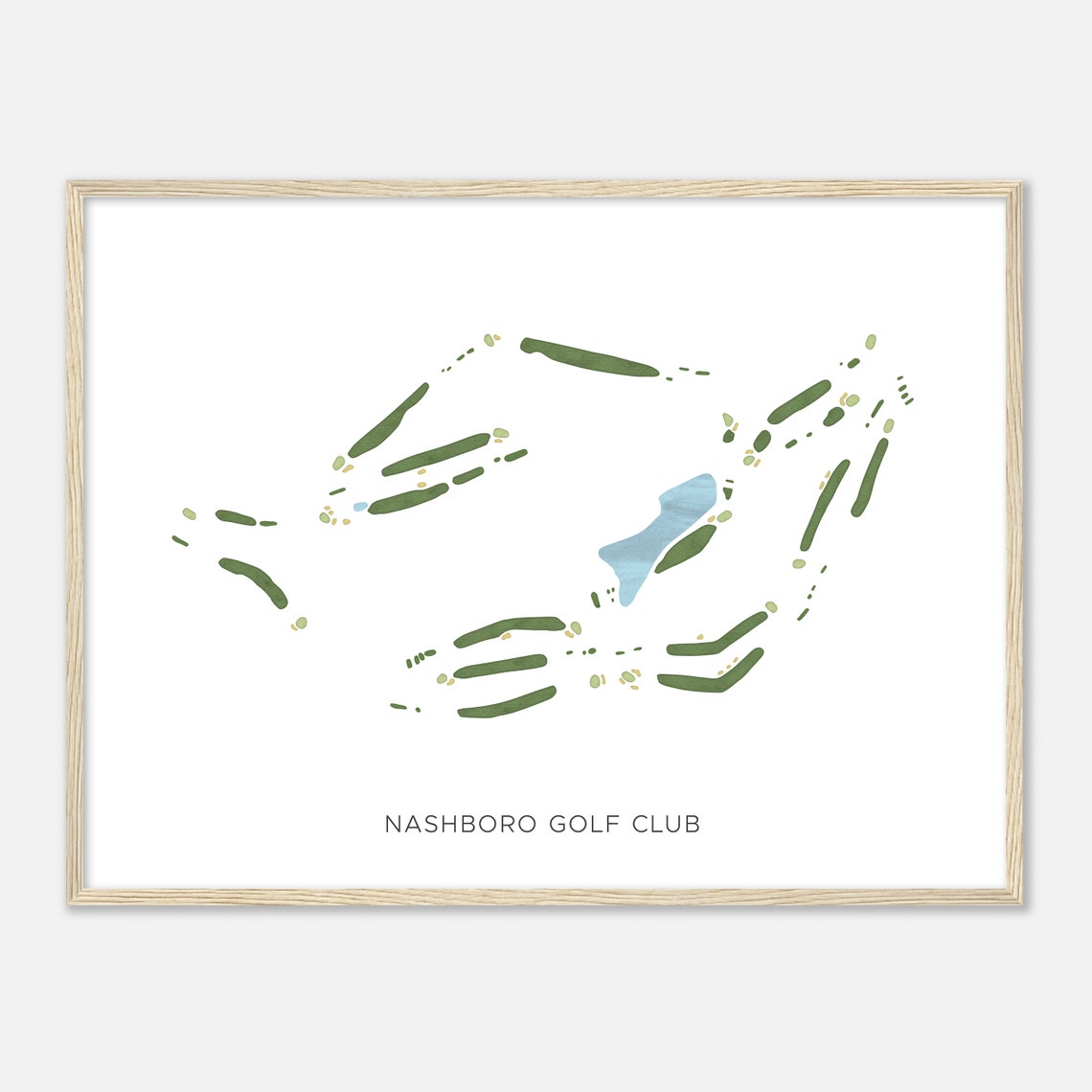 Nashboro Golf Club Tennessee Minimalist Watercolor Map Poster