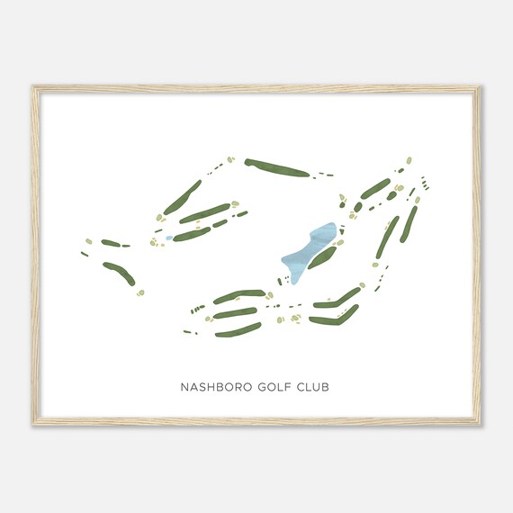 Nashboro Golf Club Tennessee Minimalist Watercolor Map Poster